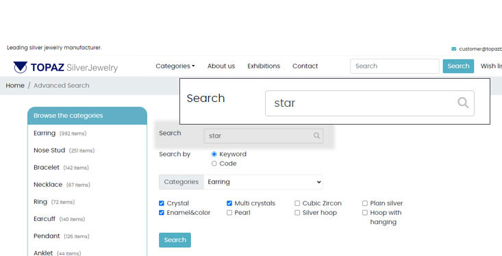 Advanced search tool for finding Your Silver Jewelry in Thailand
