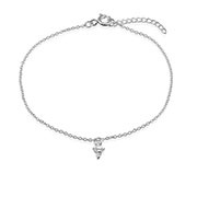 925 Sterling silver bracelet with cubic zircon.