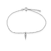 925 Sterling silver bracelet with cubic zircon.