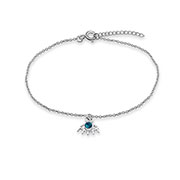 925 Sterling silver bracelet with crystals.