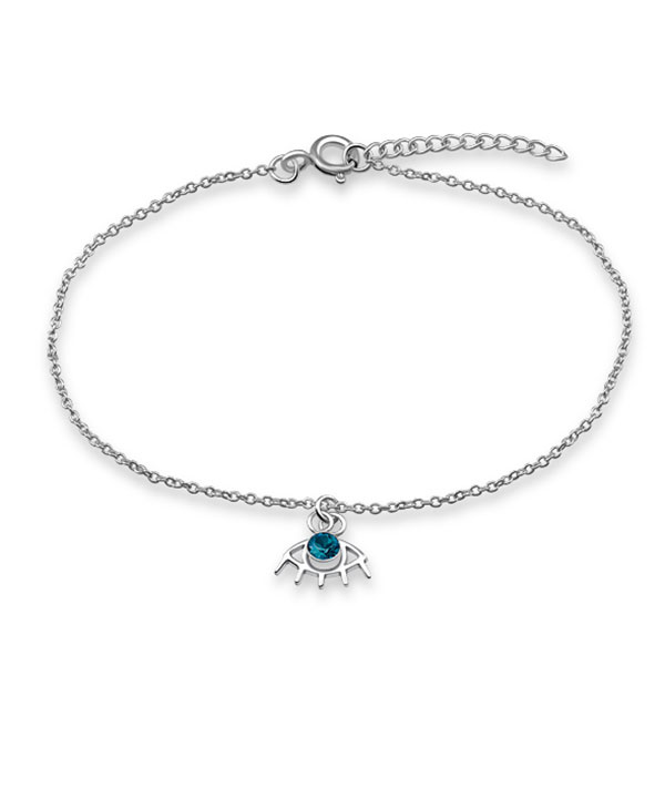 925 Sterling silver bracelet with crystals.