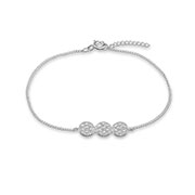 925 Sterling silver bracelet with cubic zircon.