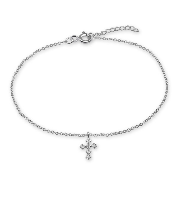 925 Sterling silver bracelet with crystals.