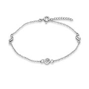 925 Sterling silver bracelet with cubic zircon.
