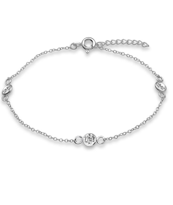 925 Sterling silver bracelet with cubic zircon.