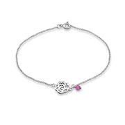 925 Sterling silver bracelet with crystals.