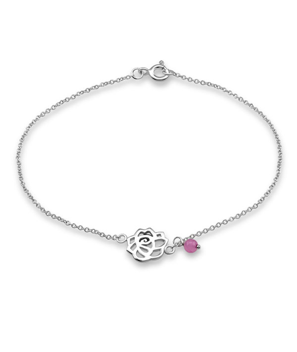 925 Sterling silver bracelet with crystals.
