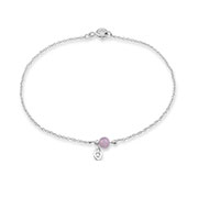 925 Sterling silver bracelet with crystals.