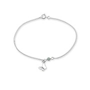 925 Sterling silver bracelet with crystals.