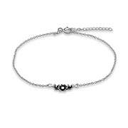 925 Sterling silver bracelet with crystals.