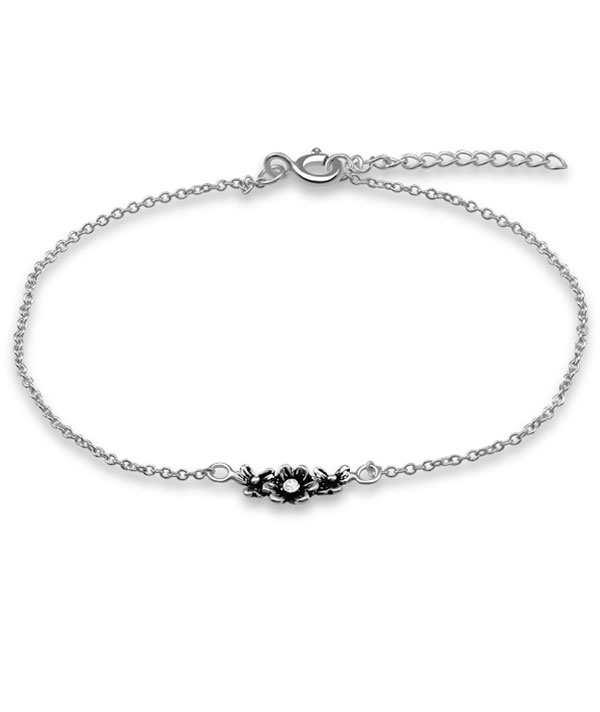 925 Sterling silver bracelet with crystals.
