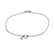 925 Sterling silver bracelet with crystals.