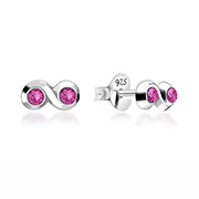 925 Sterling silver stud with crystals.
