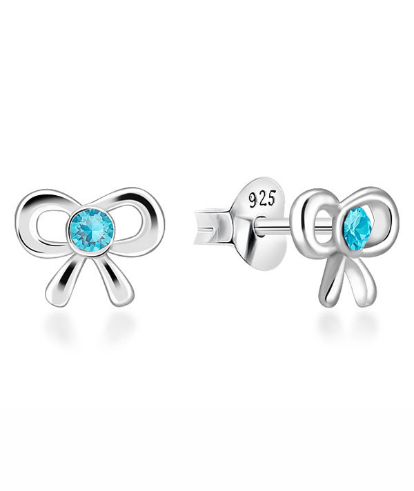 925 Sterling silver stud with crystals.
