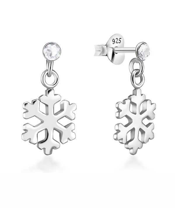 925 Sterling silver stud with crystals.