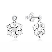 925 Sterling silver stud with crystals.