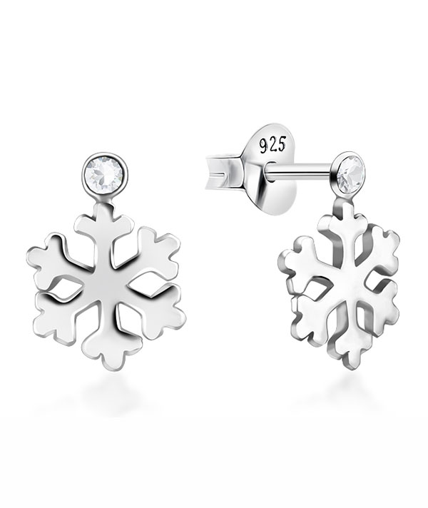 925 Sterling silver stud with crystals.