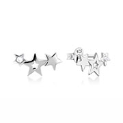 925 Sterling silver stud with crystals.