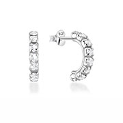 925 Sterling silver stud with crystals.