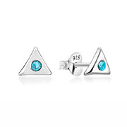 925 Sterling silver stud with crystals.