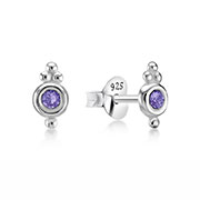 Minimal Style Sterling Silver Stud Earrings