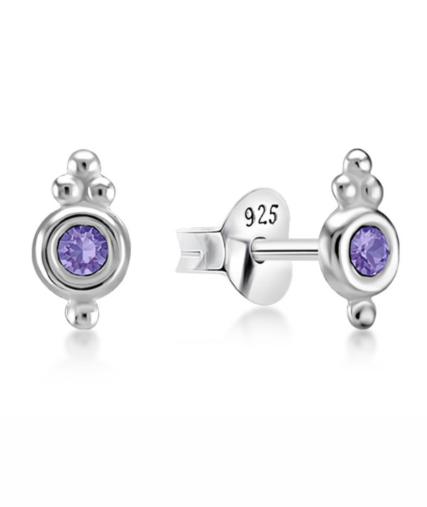 Minimal Style Sterling Silver Stud Earrings