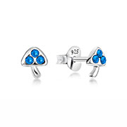 Sterling Silver Stud Earrings - Unique Mushroom Design