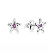 Sterling Silver Stud Earrings - Classic Star Design