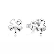 Sterling Silver Stud Earrings - Clover Design
