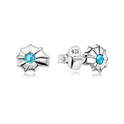 Spiral Shell Sterling Silver Stud Earrings