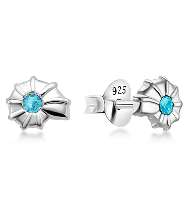 Spiral Shell Sterling Silver Stud Earrings