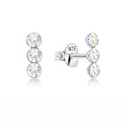Sterling Silver Stud Earrings - Elegant and Intricate Design