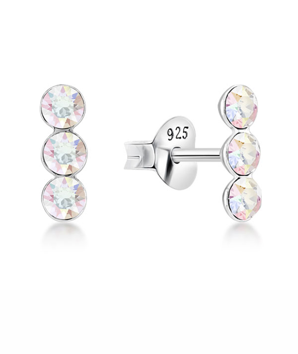 Sterling Silver Stud Earrings - Elegant and Intricate Design