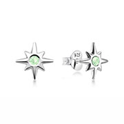 Sterling Silver Stud Earrings - North Star Shimmering Design