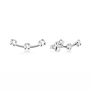 Stylish Sterling Silver Climber Stud Earrings for Trendy Looks
