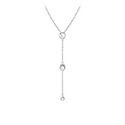 N-2142 - 925 Sterling silver necklace with cubic zircon.