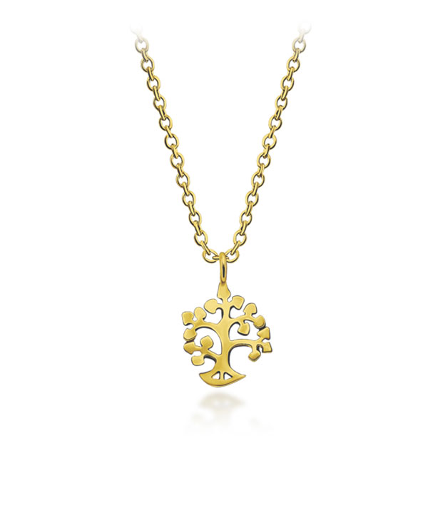 Gold plated sterling silver necklace.