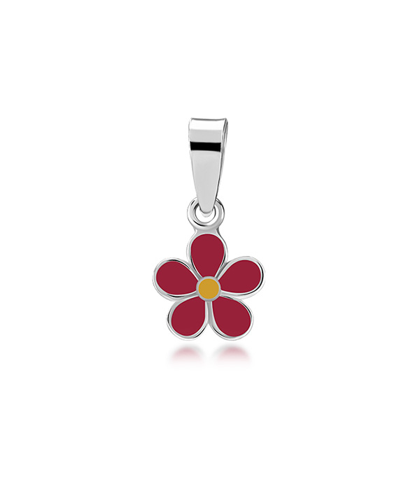 925 Sterling silver pendant with enamel color.