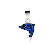 925 Sterling silver pendant with crystal.
