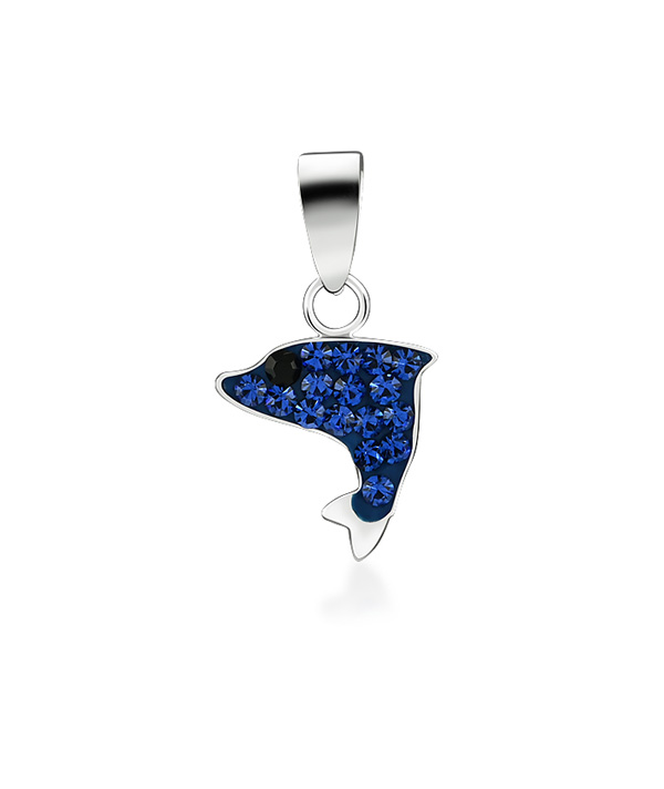 925 Sterling silver pendant with crystal.