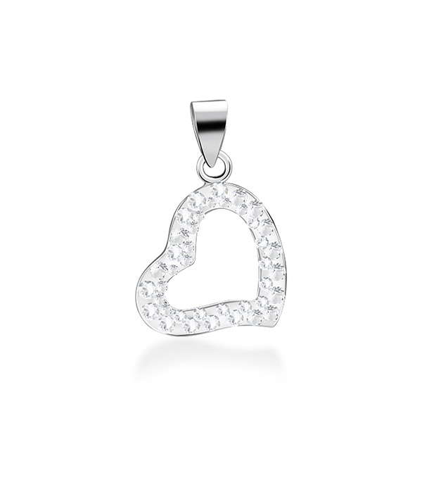 925 Sterling silver pendant with crystal.