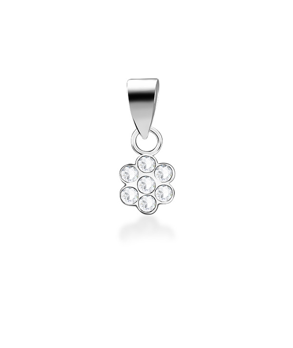 925 Sterling silver pendant with crystal.