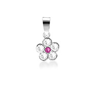 925 Sterling silver pendant with crystal.