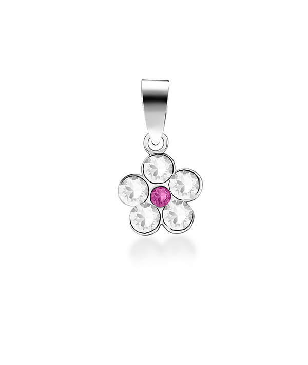 925 Sterling silver pendant with crystal.