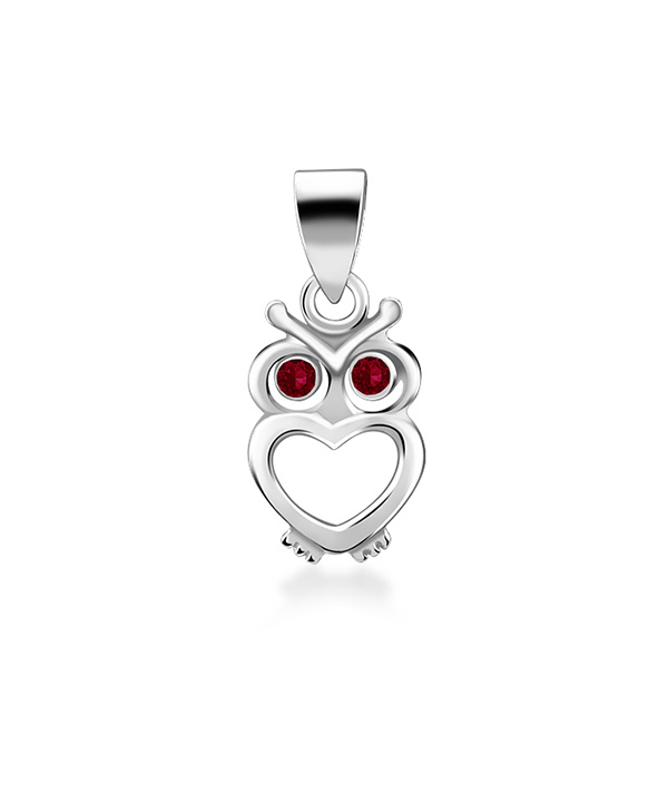 925 Sterling silver pendant with crystal.