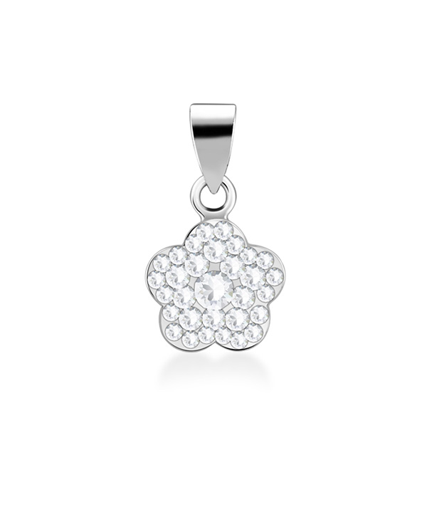 925 Sterling silver pendant with crystal.