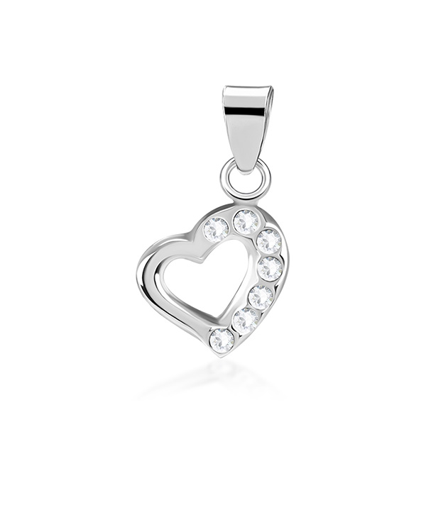 925 Sterling silver pendant with crystal.
