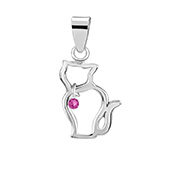 925 Sterling silver pendant with crystal.