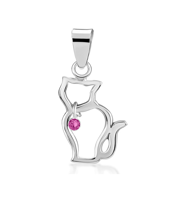 925 Sterling silver pendant with crystal.