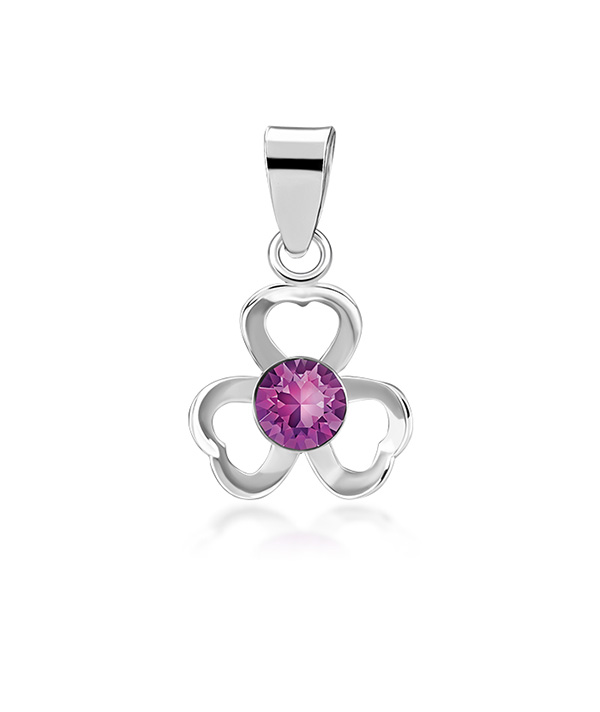 925 Sterling silver pendant with crystal.